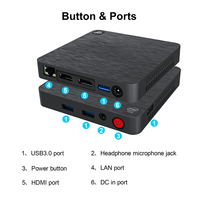 Mini PC Beelink T4 Pro, Computadora de Escritorio para Oficina, Wins10 N3350, Mini PC para Juegos 4K, Beelink T4 Pro N3350 4GB 64GB