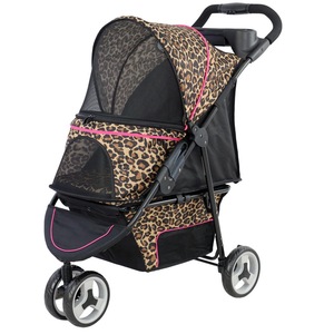 Xách tay, có thể gập lại, Trọng lượng nhẹ và thoải mái 3-bánh xe Vải Kích thước nhỏ Mèo và Con chó đi xe đẩy em bé - Product Image 1