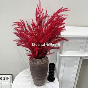 Branches de pin artificielles Secret Garden, 100 cm, vertes, en plastique, décoration intérieure pour la maison et les mariages - Product Image 2