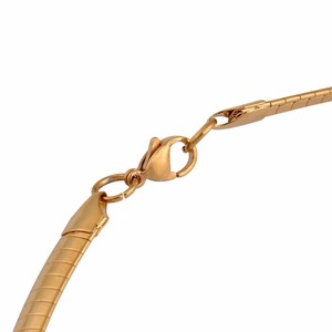 Collier ras du cou en acier inoxydable plaqué or pour femmes et hommes, chaîne serpent plate, bijoux de mode classiques à porter autour du cou - Product Image 3