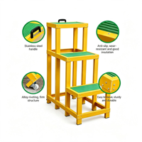 Marchepied isolé en PRV (Plastique Renforcé de Fibres de Verre) pour la sécurité électrique, plateforme de travail simple, double ou triple couche, conforme à la norme IEC 61243