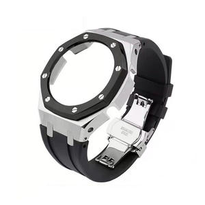 Reloj de lujo de metal de acero inoxidable para <span class=keywords><strong>hombre</strong></span>, caja plateada, correa de goma, kit mod para <span class=keywords><strong>g</strong></span> <span class=keywords><strong>shock</strong></span> ga2100 ga2110 - Product Image 2