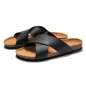 Pantoufles simples à semelle souple pour hommes, sandales de plage rétro à fleurs, antidérapantes, confortables, chaussures décontractées pour hommes - Product Image 5