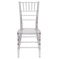 Chaise de restaurant commerciale moderne empilable en résine transparente pour mariages, fêtes, restaurants, bars et événements
