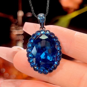 Wholesale Eco-friendly Copper Black Gold Plated 15*20mm Violet Zircon Pendant Earrings Set Highest Quality Zirconia Purple Sets - Product Image 5