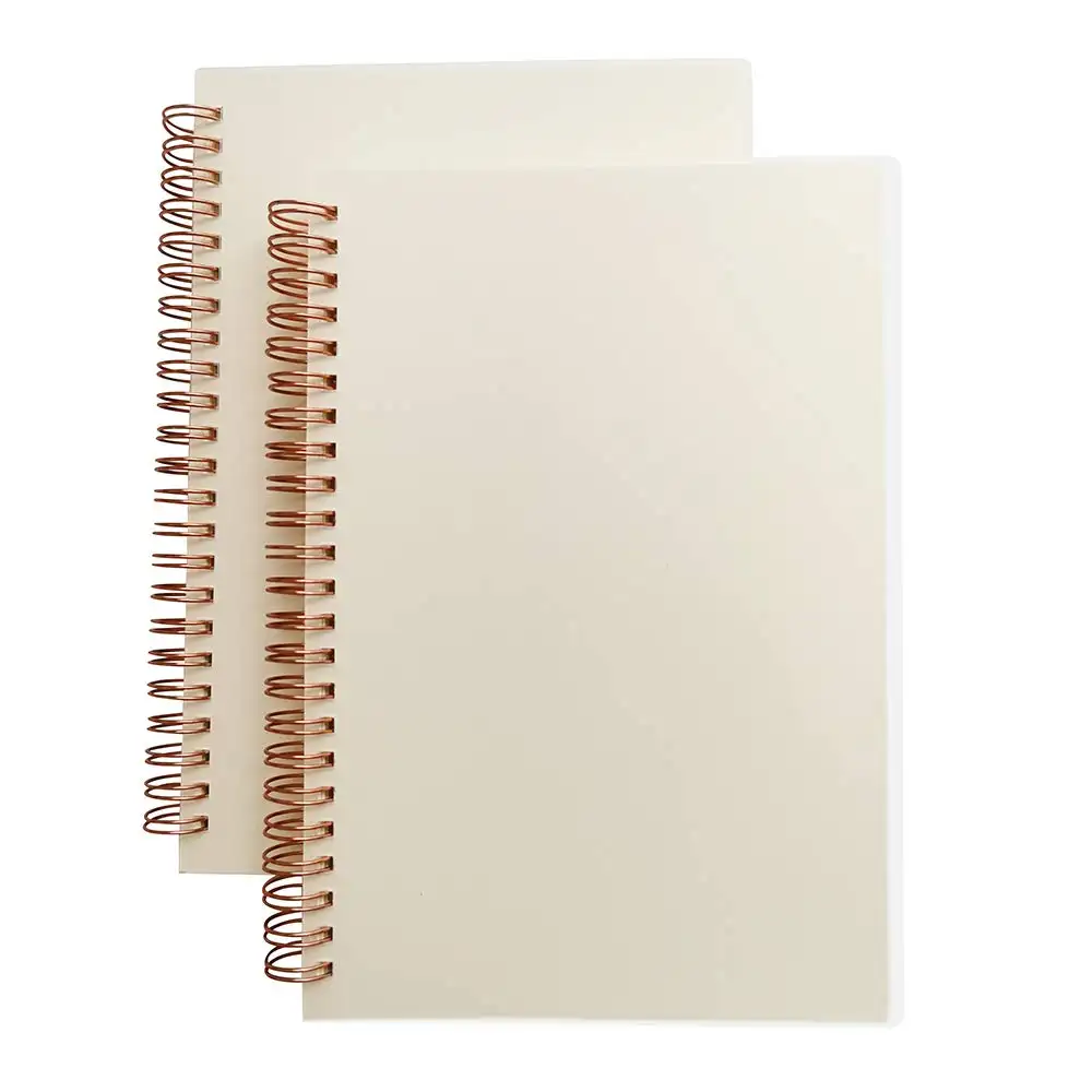 A5 Spiral Hardcover 100g Thick Paper Dot/Ruled/Graph/Blank Journals Beige New Design Notebook