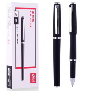 Deli S126 Gel Pen 1.0mm Black Office School Writing Pen Plastic Body Caps Closure - Product Image 1