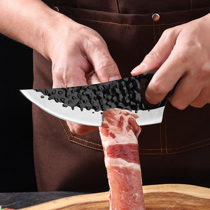 In acciaio inossidabile martellato coltello per macellazione forgiato per scimitarre e tagliare il coltello per suini bovini ovini - Product Image 3