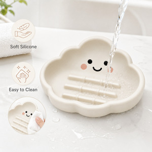 ที่วางสบู่ซิลิโคน Vast Cloud ดีไซน์ระบายน้ำเร็ว สำหรับห้องน้ำและห้องครัว - Product Image 3