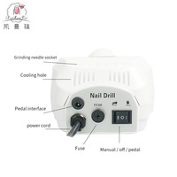 Nouveau design couleur personnalisée professionnel 35000 tr/min acrylique manucure équipement Pro outil fort ongles maître perceuse
