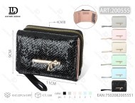Jd Women's Tri Fold Chain <b>Wallet</b> Microfiber Synthetic Leather Alligator Pattern Zipper Closure Short Fashion <b>Wallet</b> - Product Image 1