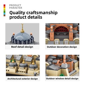 Bloques <span class=keywords><strong>de</strong></span> Construcción <span class=keywords><strong>de</strong></span> Partículas Pequeñas Wanger, Juguetes Educativos <span class=keywords><strong>de</strong></span> Plástico ABS, Regalo para Niños <span class=keywords><strong>de</strong></span> 0 a 3 Meses, <span class=keywords><strong>Catedral</strong></span> <span class=keywords><strong>de</strong></span> Santa Sofía - Product Image 3