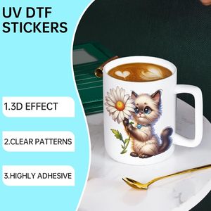 12 Piezas de Papel de Transferencia UV <span class=keywords><strong>para</strong></span> Decoración de Tazas, Vasos y Accesorios - Creatividad DIY, Alta Viscosidad, UV Suave - Product Image 4