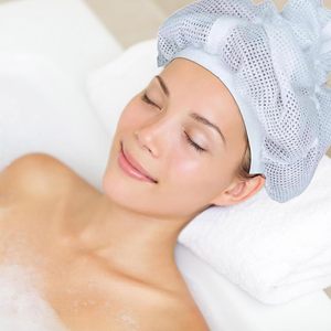 Bonnet en filet pour cheveux bouclés, 100% polyester, unisexe, pour sécher les cheveux bouclés - Product Image 4