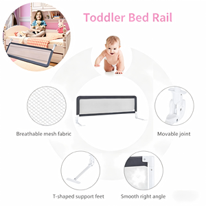 Barrières <span class=keywords><strong>de</strong></span> <span class=keywords><strong>lit</strong></span> pour bébé - Garde-corps anti-chute pour bébé - Plaques <span class=keywords><strong>de</strong></span> <span class=keywords><strong>protection</strong></span> latérales - Applicabilité universelle - Product Image 3