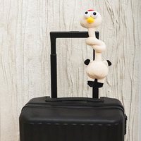 Peluche amusante en forme d'animal à long cou, jouet en peluche abstrait et original, breloque de sac, accessoire ludique, cadeau en polyester et coton PP