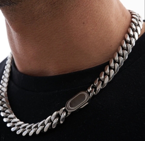 Inspire Jewelry en acier inoxydable Hiphop Punk Band Curb 12mm Cuban Chain Link Collier pour hommes Plaqué <span class=keywords><strong>or</strong></span> Mariage Fête des pères - Product Image 5