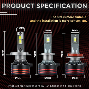 M8 Pro Max Led Đèn Pha Cho Phổ Xe H7 H4 <span class=keywords><strong>H11</strong></span> 9006 9005 Không Thấm Nước 120W 6000K Nhiệt Độ Màu Xe Ánh Sáng H1 H27 - Product Image 6