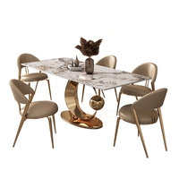 Ensemble de salle à manger de luxe moderne sur mesure, table à manger multifonctionnelle assemblée, bois massif MDF, utilisation au bureau