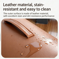 Lit pour chien et chat de luxe, imperméable, pliable, amovible, en tissu Oxford, en cuir, motif uni, écologique, portable, boîte pour toutes les petites tailles