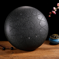 Handpan 12 pouces 13 notes, Tambour à languettes en acier, Instrument de musique à percussion portable pour Yoga et Méditation, Logo personnalisé OEM, Vente en gros