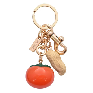 Portachiavi in Resina a Forma di Cachi, Ciondolo per Borsa con Frutta e Verdura, Accessorio Moda Trendy - Product Image 6