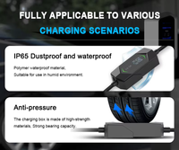Nouveau chargeur EV portable de type 1 de 3,5 kW avec écran LCD, IP65, câble de 5 m, monophasé, EVSE domestique, certifié CE