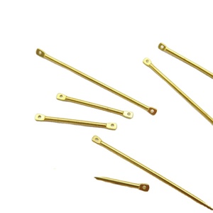 Barres rondes en cuivre faites à la main à double trou et tiges <span class=keywords><strong>de</strong></span> fil rond pour la création <span class=keywords><strong>de</strong></span> bijoux à pampilles – Vente en gros, personnalisables en usine - Product Image 2