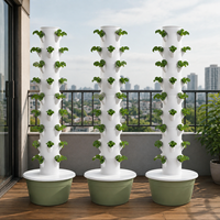 Système de tour de jardinage vertical sans terre à 9 niveaux, jardinière hydroponique à haute efficacité pour la culture de légumes
