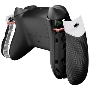 White FLEXOR Click Rubberized Side Rails <b>Grips</b> + Smart Trigger Stop <b>Grips</b> Kit for Xbox Series X S <b>Controller</b> - Product Image 3