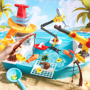 Petit <span class=keywords><strong>acteur</strong></span> en plastique alimenté par batterie bébé et enfants ensemble de jeu d'eau de bateau de pêche éducatif pour une utilisation à <span class=keywords><strong>la</strong></span> <span class=keywords><strong>plage</strong></span> 5-7 ans unisexe - Product Image 3