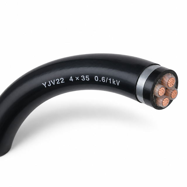 YJV22-0.6/1kV 4 Core Armored XLPE PVC Power Cable 10/16/25/35/50/70/95/120mm2 Pure Copper Underground Electrical Cable 4*35mm2