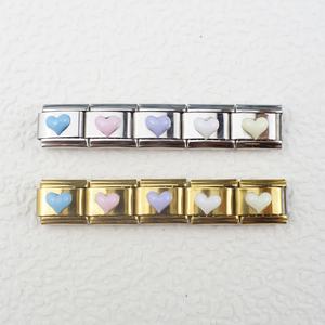 Pulsera de Acero Inoxidable Chapada en Oro con Forma de Corazón, Estilo Italiano, Nueva Moda, Personalizable, Serie Amor - Product Image 1