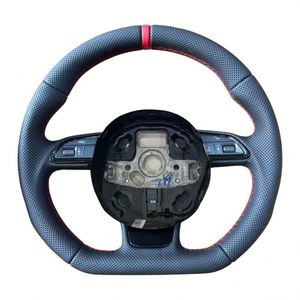 Volant sport en cuir noir de haute qualité pour <span class=keywords><strong>Audi</strong></span> Q8 Q5 S4 S3 8V <span class=keywords><strong>2016</strong></span> A3 8P RS5 B9 S6 C7 A6 C8 RS7 A4 B8.5 TT <span class=keywords><strong>Sline</strong></span> - Product Image 2