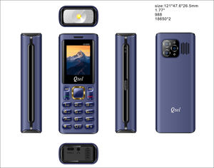 Téléphone portable QTEL Q10000 avec écran de 1,77 pouce, grande lampe torche, batterie de 5000 mAh, trois cartes SIM / Jeux / FM / MP3 / MP4 - Product Image 4