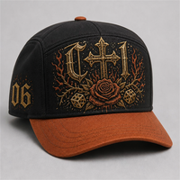 Casquette de baseball personnalisée style Old English, 5 panneaux, visière incurvée, style Dad Hat, streetwear urbain West Coast, vente en gros, faible MOQ