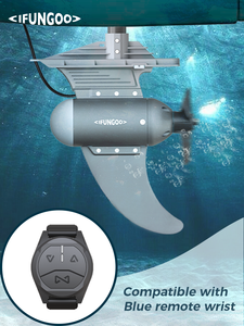 IFUNGOO รุ่นใหม่ Y01-K <span class=keywords><strong>ครีบ</strong></span>ไฟฟ้าสำหรับเรือคายัคตก<span class=keywords><strong>ปลา</strong></span> 600W แรงขับ 13.5 กก. สำหรับเรือคายัค Hobie ผลิตภัณฑ์สำหรับใช้งานในน้ำ - Product Image 5
