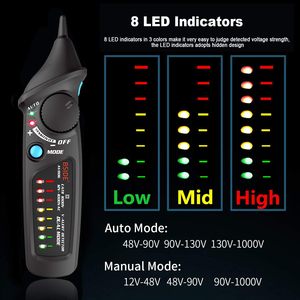 Temassız otomatik ve manuel çift mod Test kalemi LED Alarm sensörü kalem voltmetre AVD06 elektronik OEM 3 yıl CN;GUA 06 - Product Image 3