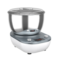 Batteur sur socle électrique 5L avec bol en acier inoxydable, 6+0 vitesses, design à levage de bol pour usage domestique