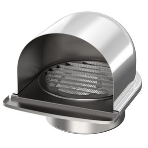 Hefengxing U-Shaped Round Stainless Steel Vent Cover 304 201 Polished Outdoor Rainproof Insect Proof Filter Hood - Product Image 1