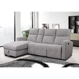 Thiết Kế Sáng Tạo Ngồi Có Thể Ngả Giường Sofa Với USB Phí Gạo Màu Trắng Tùy Chỉnh Vải Đồ Nội Thất Phòng Khách Với Tủ Lưu Trữ