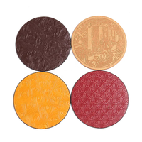 Fabriqué en Chine Sets de table ronds en cuir PU personnalisés Sous-verres Tapis de table Sous-verres en cuir pour boissons