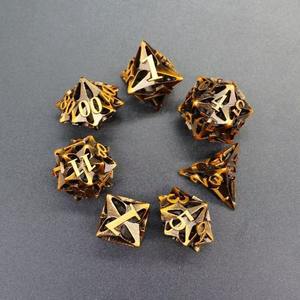 Ensemble de dés de jeu de rôle en acrylique polyédrique pour la vente en gros, Dungeons and Dragons, modèle de couleurs mélangées AC-BL10-16, emballage personnalisé - Product Image 4