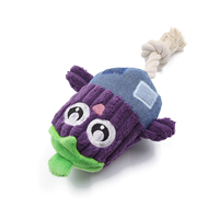 Jouets pour chiens en velours côtelé personnalisés, en peluche, couineurs et à mâcher, vente en gros, ensemble de jouets pour animaux avec corde en coton
