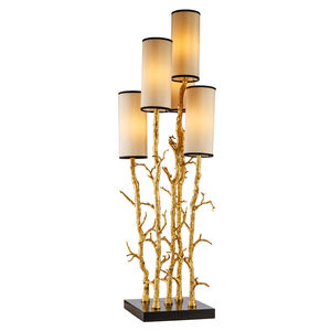 Custom Marble Office Decorative Copper <strong>Light</strong> Sculptural Fabric Table Lamp Desk <strong>Lights</strong> Stylish Lighting with Flower Design - Product Image 1
