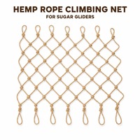 Sugar Glider ABS Rope Climbing Net Adjustable Flexible Cage Ladder Toy for Small Pets All Seasons