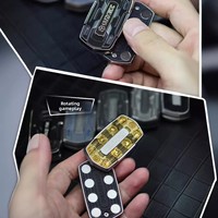 Tone Fork EDC Metal Push Toy Infinite-Position Snap Coin Finger Spinner Tecnología Negra Alivio del Estrés Rango de Sonido Juvenil (15-35)