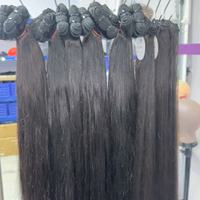 Produk Rambut Mentah Vietnam Donor Tunggal 15A Blue Rubber Band, Rambut Alami Grosir, Vendor Rambut Manusia Virgin Mentah
