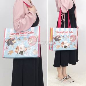 Emballage réutilisable en polypropylène laminé Eco Carry non tissé sac fourre-tout sac en PP tissé avec logo personnalisé - Product Image 4