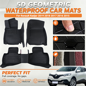 Nuovi Tappetini Auto 5D Pieghevoli Resistenti all'Usura, Design Avvolgente, Personalizzati per <span class=keywords><strong>Renault</strong></span> <span class=keywords><strong>Kadjar</strong></span> 2019 2018 2017 2016 2015 - Product Image 1